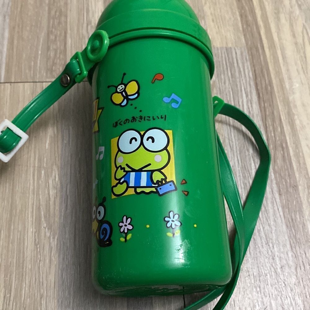 Sanrio Japan Kero Kero Keroppi Cup Bottle Carry Strap crossbody bag Holder - Picture 6 of 8